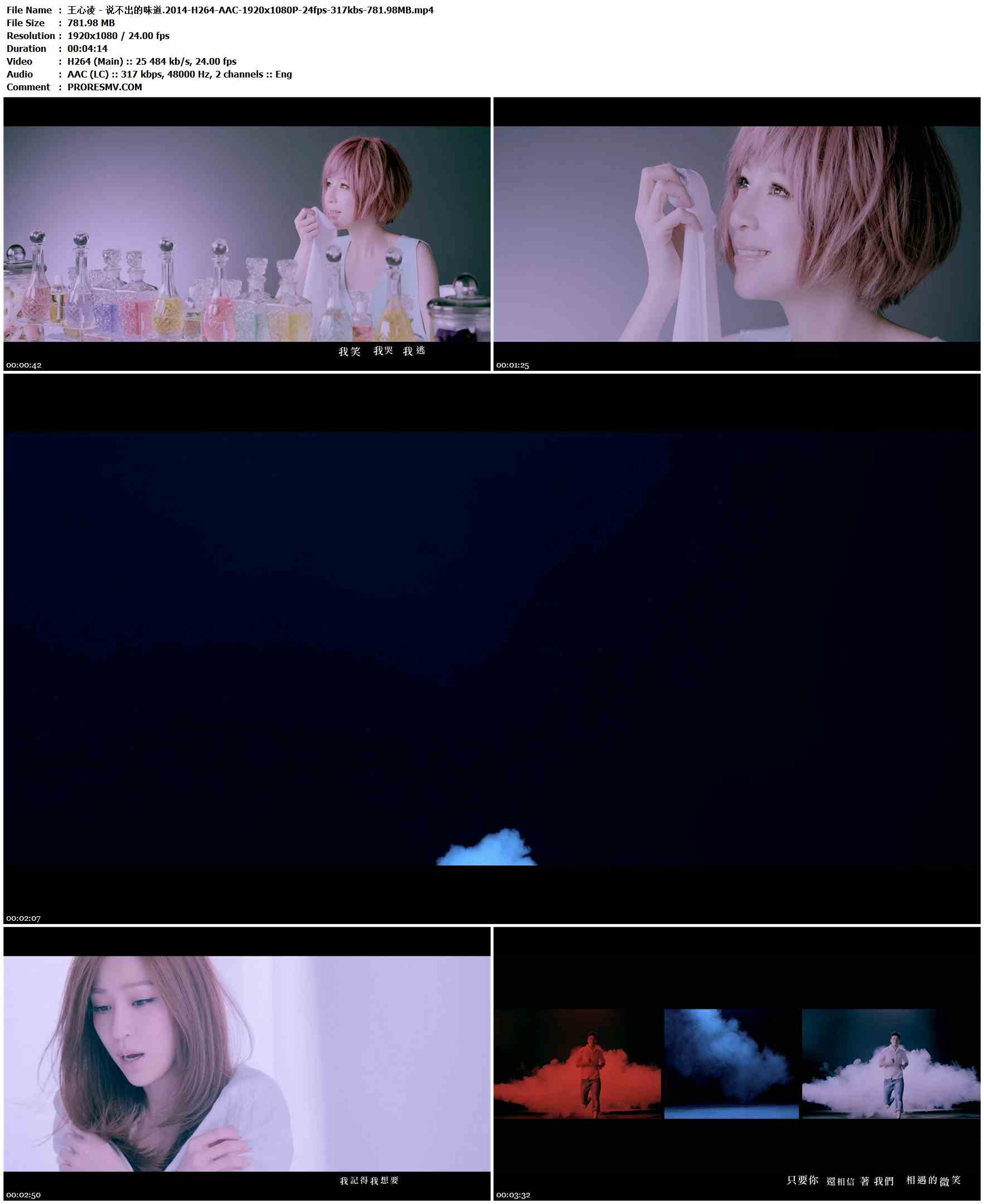 王心凌 - 说不出的味道.2014-H264-AAC-1920x1080P-24fps-317kbs-781.98MB官方MV_高清MV